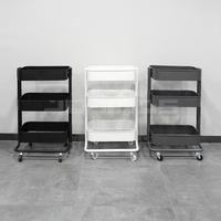 Design personnalisé à 3 niveaux pour accessoire de cuisine chariot utilitaire de rangement pliable pour cuisine salle de bain chambre à coucher