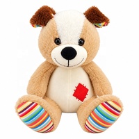 Peluche personnalisée brodée en forme de chien avec rembourrage en polyester et coton PP, poupée en peluche douce