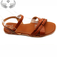 Usine directe chaussures pour femmes nouveau Style été haute qualité décontracté plage concepteur croix tissé sandales pour femmes