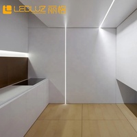 Profilé en aluminium encastré pour bande LED dans les cloisons sèches, pour éclairage linéaire commercial de plafond et de mur