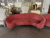 Großhandel Circular Arc Shape Beige Braut und Bräutigam Hochzeits dekoration Sofa