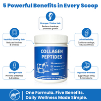 Collagène bovin en poudre OEM/ODM 250g, formule de peptides de collagène pour adultes, renforcement des cheveux et des ongles