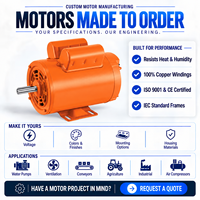 Motor Listrik Satu Fasa BIOTE untuk Peralatan Bengkel Garasi 115V 230V 60Hz 2P 4P Torsi Tinggi Kapasitor Start NEMA 56 Frame