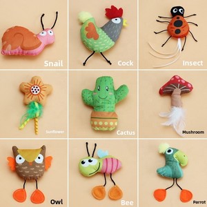 Hợp thời trang tương tác vui NIP búp bê dễ thương phim hoạt hình động vật chống xước không độc hại sang trọng gặm nhấm MOL mèo đồ chơi carton cho mèo con - Product Image 1