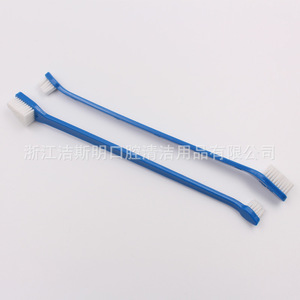 Custom Colored 3 Head Nylon Bristles <b>Pet</b> Toothbrush Soft Rubber Handle Manual <b>Brush</b> For General Use - Product Image 4
