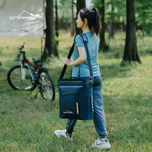 Sac isotherme pour vélo Campout, bleu marine, en TPU, étanche, grande capacité, pour l'extérieur, double usage pour le refroidissement et le chauffage - Product Image 4