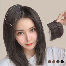 วิกต่อผมมนุษย์ด้านข้างสำหรับผู้หญิงมีปิ่นปักผมเป็นลอนแบบเรียบทันสมัย - Product Image 1