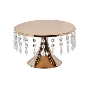 แท่นวางเค้กกลมเคลือบผงทองสำหรับงานแต่งงานงานอีเวนต์และร้านอาหาร - Product Image 5