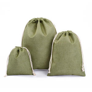 Bolsa Personalizada con Cordón Ecológica de Arpillera y Lino, Sacos Antipolvo de Primera Calidad, Pequeño Saco de Yute con Cordón para Empacar Regalos, Dulces y Fiestas - Product Image 6