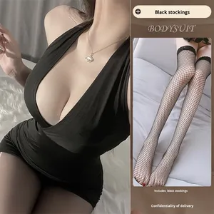 Lencería sexy, mujeres apasionadas en la cama, coqueteo libre, uniforme de secretaria, glúteos, puro deseo, bata. - Product Image 5