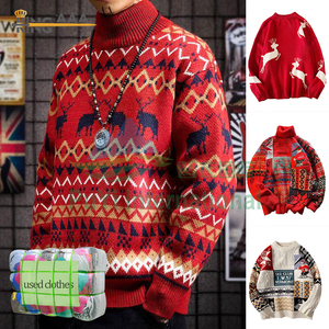 Pulls de Noël pour hommes, pulls d'occasion pour hommes, vêtements d'occasion, balles de vêtements usagés - Product Image 1