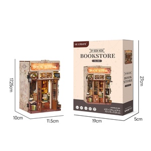 IIECREATE Nouveau kit de coin lecture SL-40, <span class=keywords><strong>puzzle</strong></span> 3D en bois DIY pour adultes, kit maison miniature, thème librairie artistique - Product Image 6