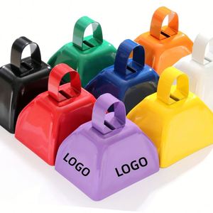 Custom logo Metal <b>Cow</b> <b>Bell</b> Noise Maker Custom Logo Sports Game Tools Cheering for Events Party Sound - Product Image 1