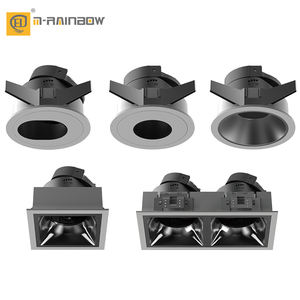 Lampe LED en aluminium personnalisable à encastrer, <span class=keywords><strong>spot</strong></span> décoratif carré <span class=keywords><strong>Gu10</strong></span> Downlight Boîtier Cadre Hôtels Salons Bureaux - Product Image 1