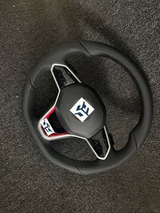 Volant de voiture perforé en cuir lisse noir avec surpiqûres pour Volkswagen <span class=keywords><strong>Golf</strong></span> 8 – <span class=keywords><strong>Prix</strong></span> bas – Vente en gros - Product Image 6