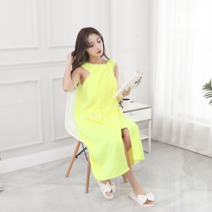 Offre Spéciale – <span class=keywords><strong>Robe</strong></span> de Bain <span class=keywords><strong>en</strong></span> Coton <span class=keywords><strong>Éponge</strong></span> Vert pour Femme, Serviette de Plage et de Maison, Modèle Portatif, Enveloppant le Poitrail - Product Image 6