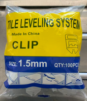 Clip de nivellement GapTile 2,0 mm, entretoises de carrelage à base carrée large, pour carreaux de 3 à 13 mm d'épaisseur, emballage en sac avec plusieurs tailles