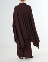Ensembles de vêtements en jersey Willson Premium pour femmes, 2 pièces, respirants, élégants, luxueux, abaya au design simple, vêtements islamiques abaya