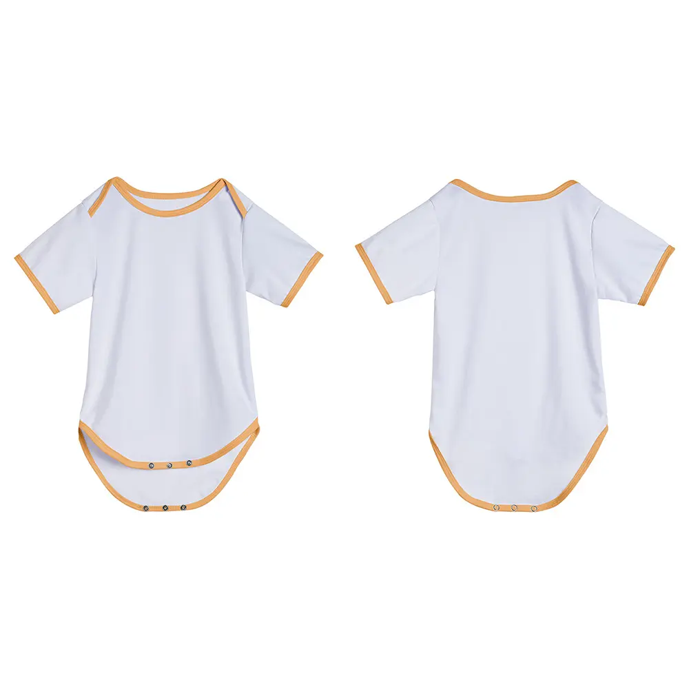 Body para bebé en blanco personalizado para niños mono liso de poliéster personalizado mamelucos en blanco sublimación