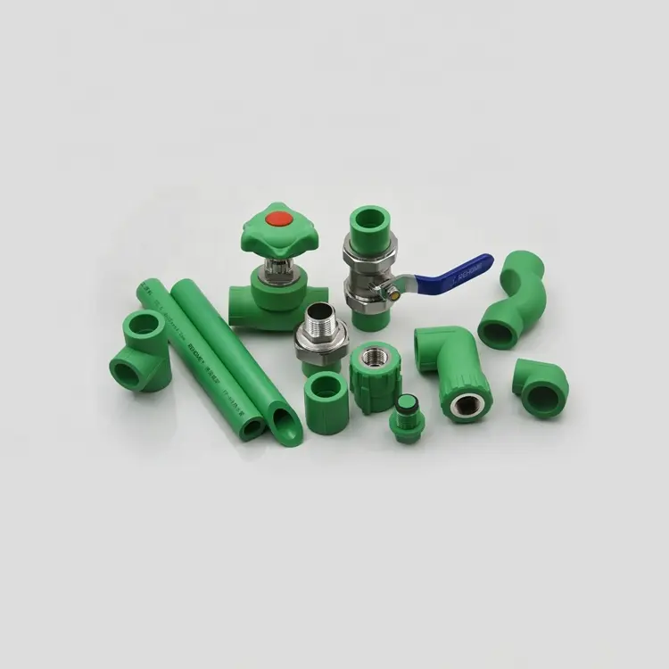 green color virgin raw material new design PPR Stop Valve ppr gate valve plastic manifold stop valve 1/2 with iron hand wheel