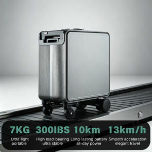 FUTUREJOY Scooter Eléctrico de Aluminio con Maleta de Viaje de 4 Ruedas, Equipaje Inteligente, Bolso de Mano - Product Image 2