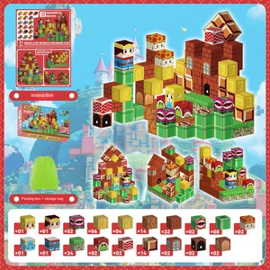 Bloques de construcción magnéticos, imán de bloques del mundo, juguete de juguete para construir, plástico magnético personalizado, juego de regalo de Navidad Minecraftly - Product Image 6