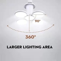 FOCO LED 40W Lámpara de UFO de Fútbol Plegado, Foco de 360 Grados E27, Bombilla Plegable con Chip LED B22, Lamparas para Hoteles