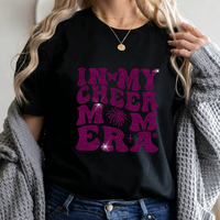Transfert thermocollant personnalisé Bling pour T-shirt, motif Maman de la Cheerleading avec strass