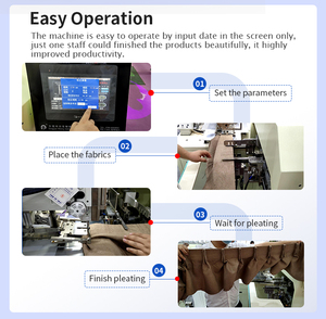 เครื่องจับจีบม่านอัตโนมัติเต็มรูปแบบสำหรับการผลิตเครื่องแต่งกาย - Product Image 5