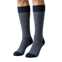 Chaussettes habillées pour homme, en coton doux, anti-humidité, motif géométrique croisé, avec bord élastique, pour le bureau