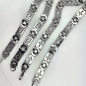 Stainless Steel Byzantine <b>Cross</b> Link <b>Chain</b> Necklace Waterproof Tarnish-Free Heavy Cuban Chunky Choker Hip Hop Punk Jewelry - Product Image 5