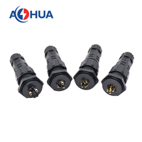 Cadre d'éclairage 4 broches montage sur panneau prise mâle 5A assemblage prise femelle M16 IP68 connecteur étanche câblage 20AWG connecteur de câble