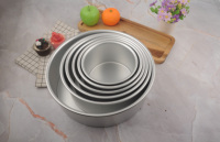 Set Loyang Kue Bulat Aluminium Anodized 6 Buah Loyang Panggang Bulat untuk Kue Anti Lengket Mudah Dilepas dan Dibersihkan