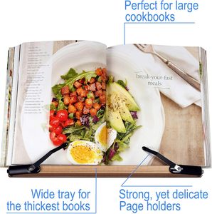 Grande supporto pieghevole portatile regolabile per la lettura a mani libere grandi libri di testo pesanti libri di cucina tablet - Product Image 3