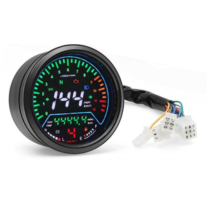 Compteur de vitesse numérique LCD universel pour moto, 12V, tachymètre, odomètre, jauge d'huile - Product Image 1
