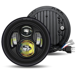Phares de moto à LED 6 LED, faisceau haut/bas, projecteur LED rond de 7 pouces, conversion de faisceau, phare de moto LED - Product Image 5
