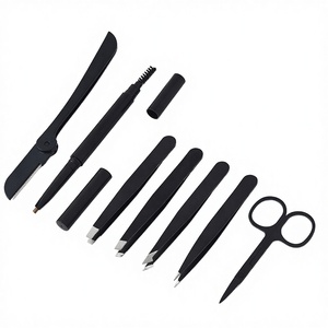 Juego de Depiladores de Cejas Portátiles Mini de 8 Piezas de Acero Inoxidable, Cuchilla Plegable para Cejas, Cepillo Doble para Cejas, Tijeras, Cuidado de Belleza, Maquillaje - Product Image 3