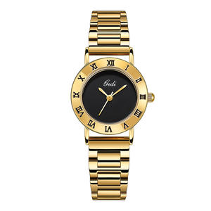 นาฬิกาผู้หญิงสายเหล็กแบบเรียบง่ายนาฬิกาข้อมือควอตซ์ตัวเลขโรมันย้อนยุคมีสไตล์ - Product Image 3