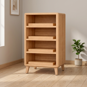 Étagère mini à quatre niveaux Arden en teck moderne 220 x 160 x 380, multifonctionnelle, durable, précision de 5 mm, capacité accrue de 10 % - Product Image 2