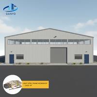 Nouvel entrepôt préfabriqué en acier léger, bâtiment métallique pour petits ateliers et projets de stockage