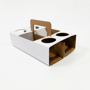 Portabicchieri in Cartone Ondulato Personalizzato a Quattro Fori per Bottiglie di Birra, per <span class=keywords><strong>Bar</strong></span> e Ristoranti da <span class=keywords><strong>Asporto</strong></span> - Product Image 3