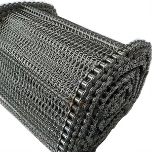 High temperature resistance stainless steel wire mesh chain conveyor belt used for instant noodles transport