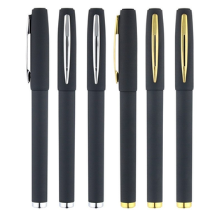 Cao su coced Tùy chỉnh màu đen và vàng bút khuyến mại cảm ứng mềm Gel bút với logo - Product Image 1