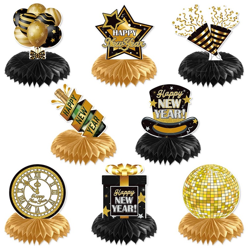 Ychon Happy New Year Decorations Honeycomb