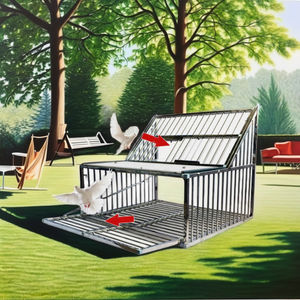 Handmatige Duivenspringkooi Roestvrijstalen Versleutelde Automatische Duivenverzameling Voor Huizen Van Het Type Kippenvogelval - Product Image 3