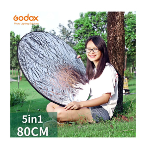 Godox 32 \ "80cm xách tay ráp ảnh phản xạ 5-trong-1 bạc Vàng Vòng ánh sáng phụ kiện cho studio Speedlite sử dụng - Product Image 1