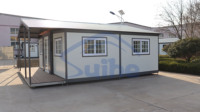 Suihe Modèle 0206-2321 Maison mobile préfabriquée Imperméable Maison verte Toit Terrasse Panneau sandwich Conteneur en acier Bureau Boutique Toilette