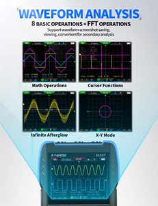 Fnirsi 2C53T Portable 3 en <span class=keywords><strong>1</strong></span> Oscilloscope numérique générateur de Signal multimètre double canal 50MHZ * 2 250 MS/s Oscilloscope portable - Product Image 4