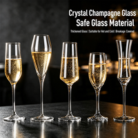 Élégant Verre à Champagne en Cristal Français à Long Pied pour Vin Mousseux, Vin Rouge, Mariage, Fête, Restaurant, Bar, Vente en Gros