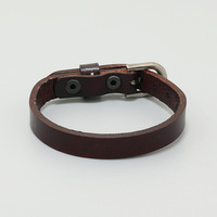 Bracelet boucle de ceinture en cuir de vachette réglable multicolore simple accessoires de mode Bracelet en cuir vintage pour hommes
